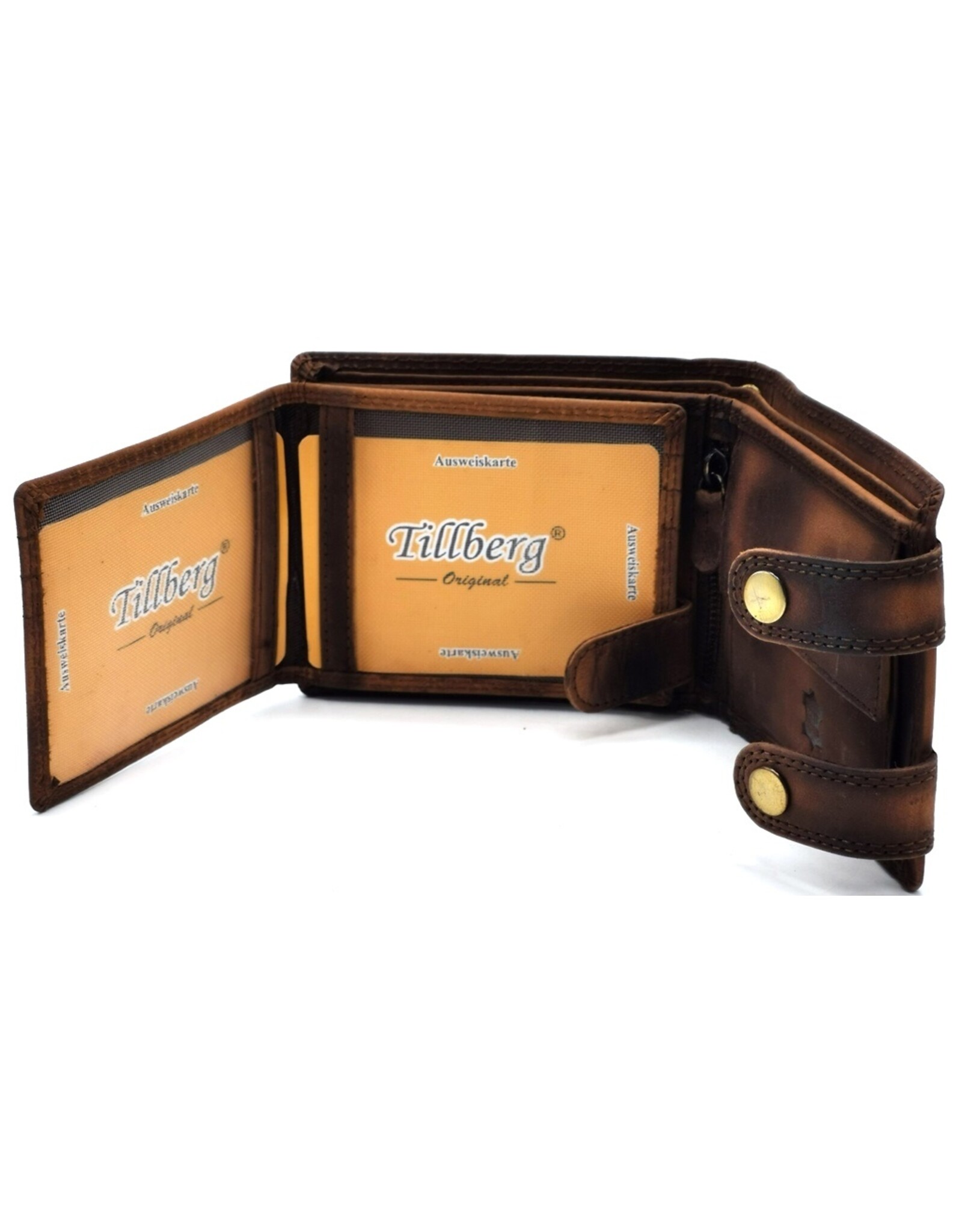 Tillberg Leather Wallets - Leather Wallet with Truck brown