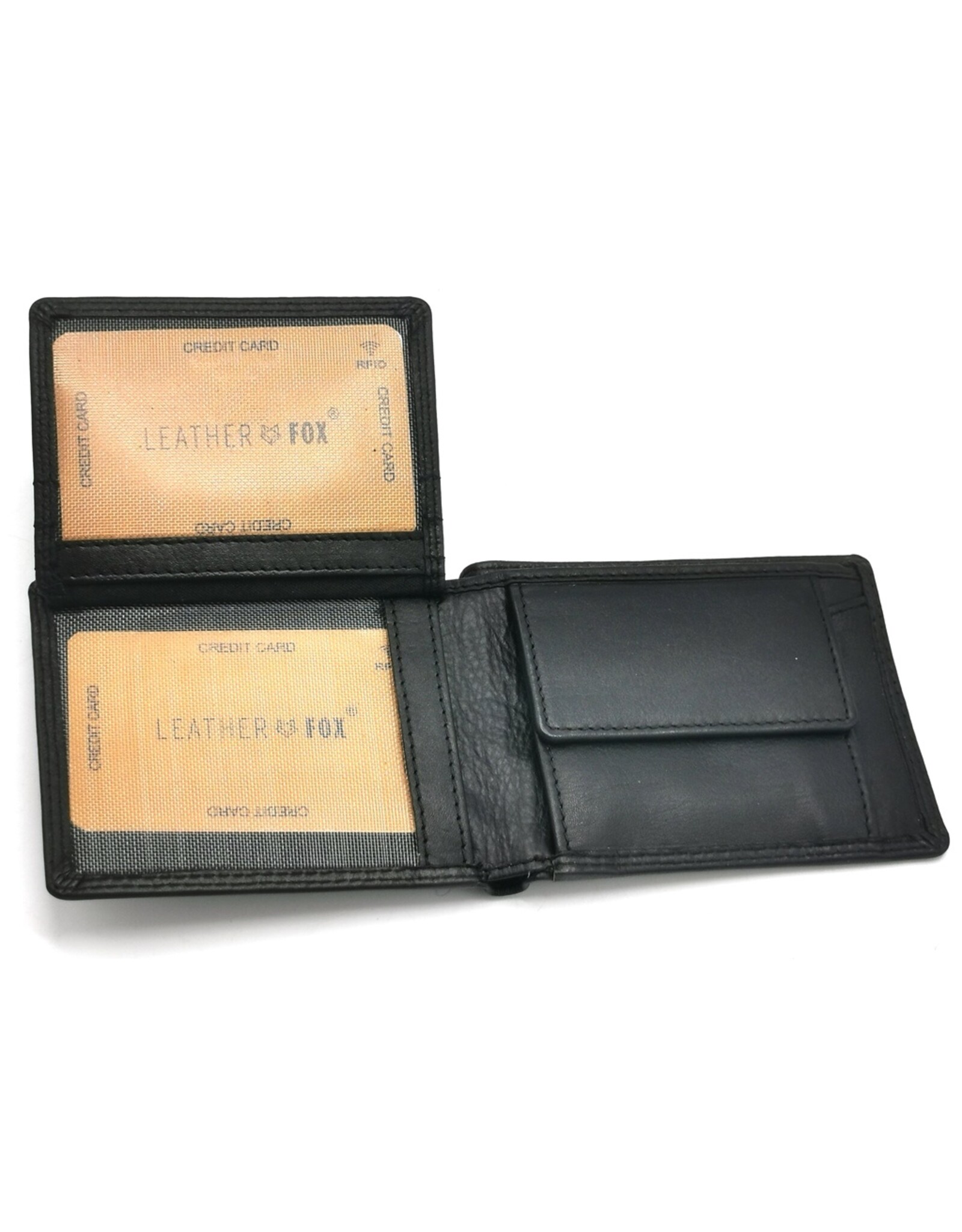 Leather Fox Leather Wallets - Leather Wallet Leather Fox Billfold black