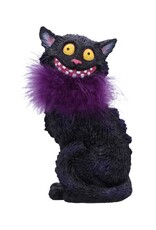 NemesisNow Giftware & Lifestyle - Furgus Black Cat with Feather Boa Figurine 19.5cm