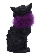 NemesisNow Giftware & Lifestyle - Furgus Black Cat with Feather Boa Figurine 19.5cm