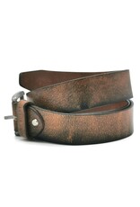 HillBurry Leren riemen - HillBurry Leren Riem  met Rustieke Gesp bruin