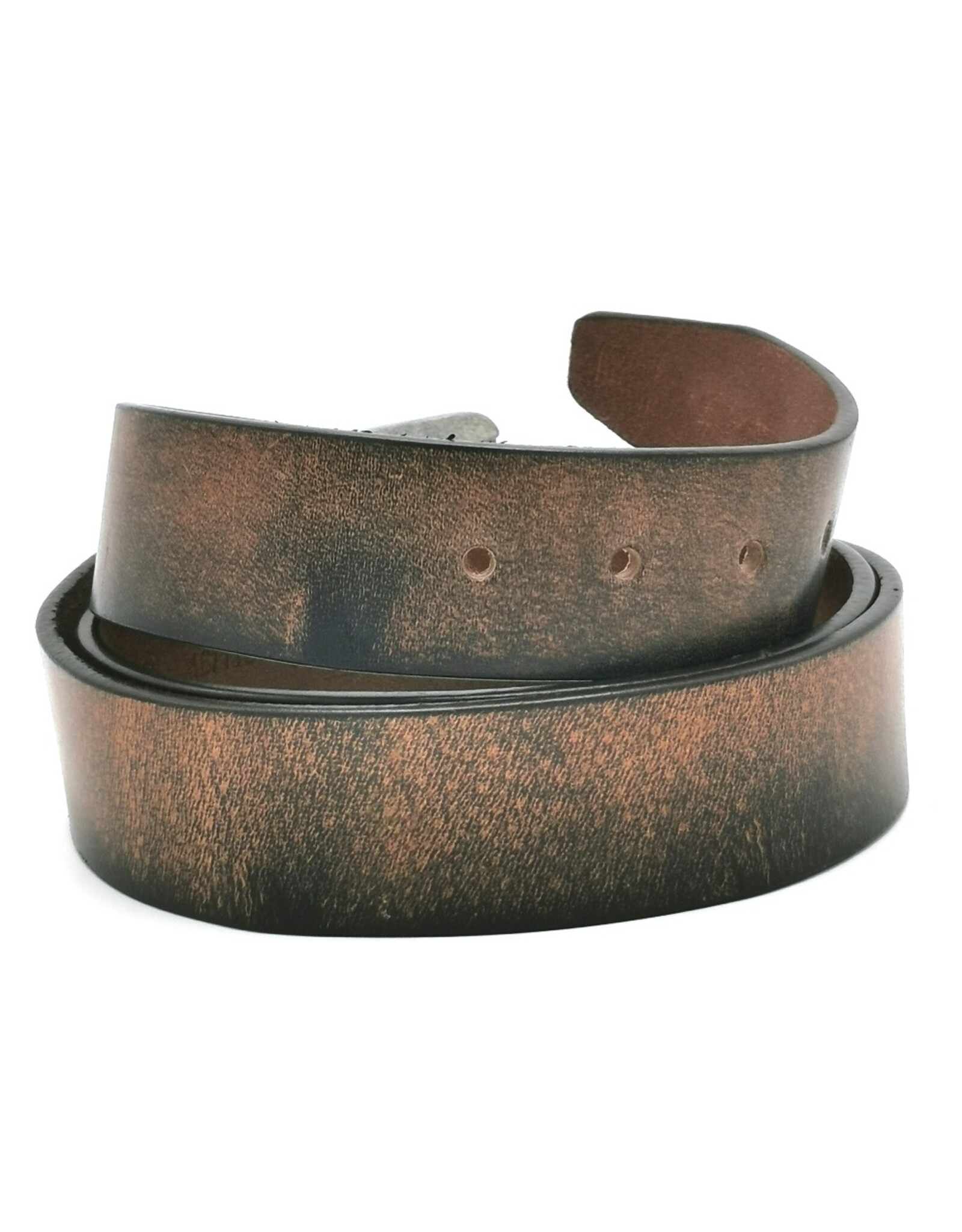 HillBurry Leather belts - HillBurry Leather Belt with Rustic Buckle brown