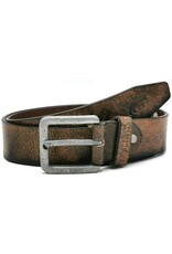 HillBurry Leren riemen - HillBurry Leren Riem  met Rustieke Gesp bruin