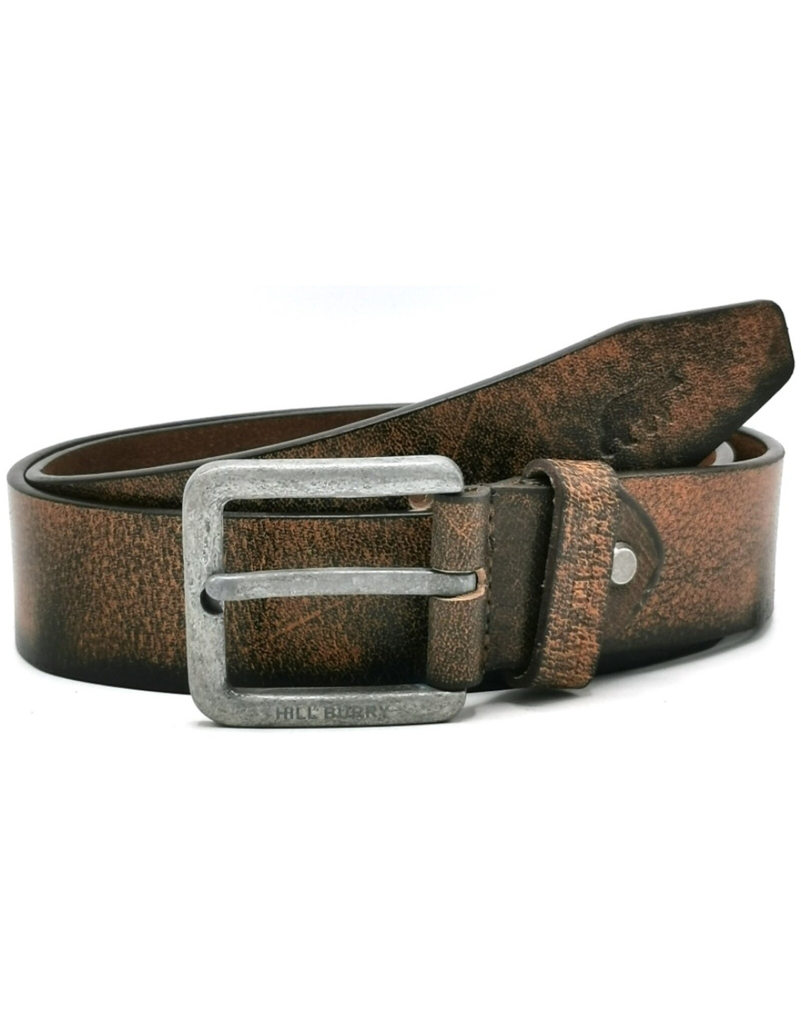 HillBurry Leather belts - HillBurry Leather Belt with Rustic Buckle brown