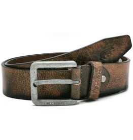 HillBurry HillBurry Leather Belt with Rustic Buckle brown