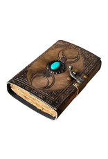 JM Handicrafts Miscellaneous - Antique Triple Moon Goddess Leren Notitieboek 18x13cm