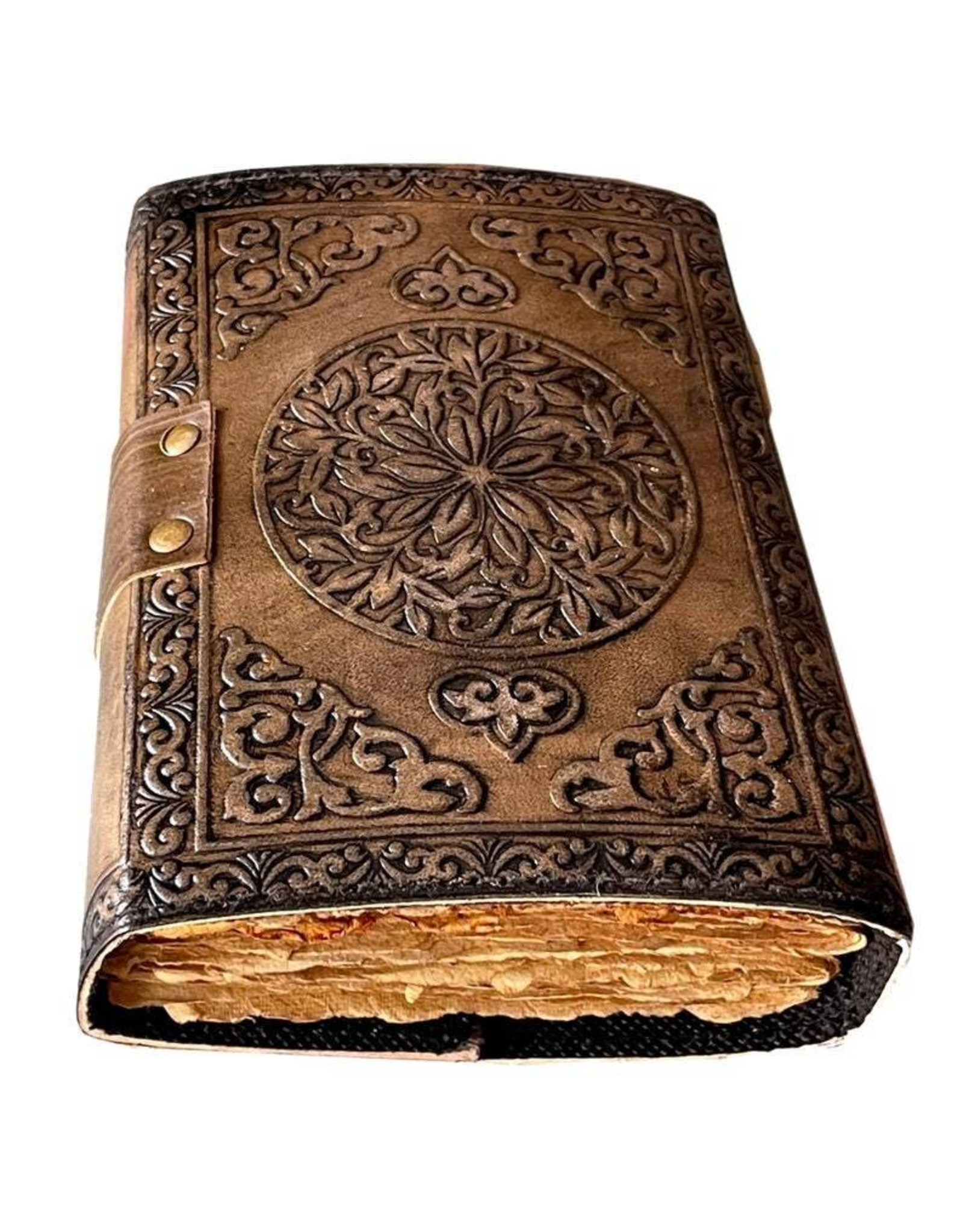 JM Handicrafts Miscellaneous - Antique Triple Moon Goddess Leren Notitieboek 18x13cm