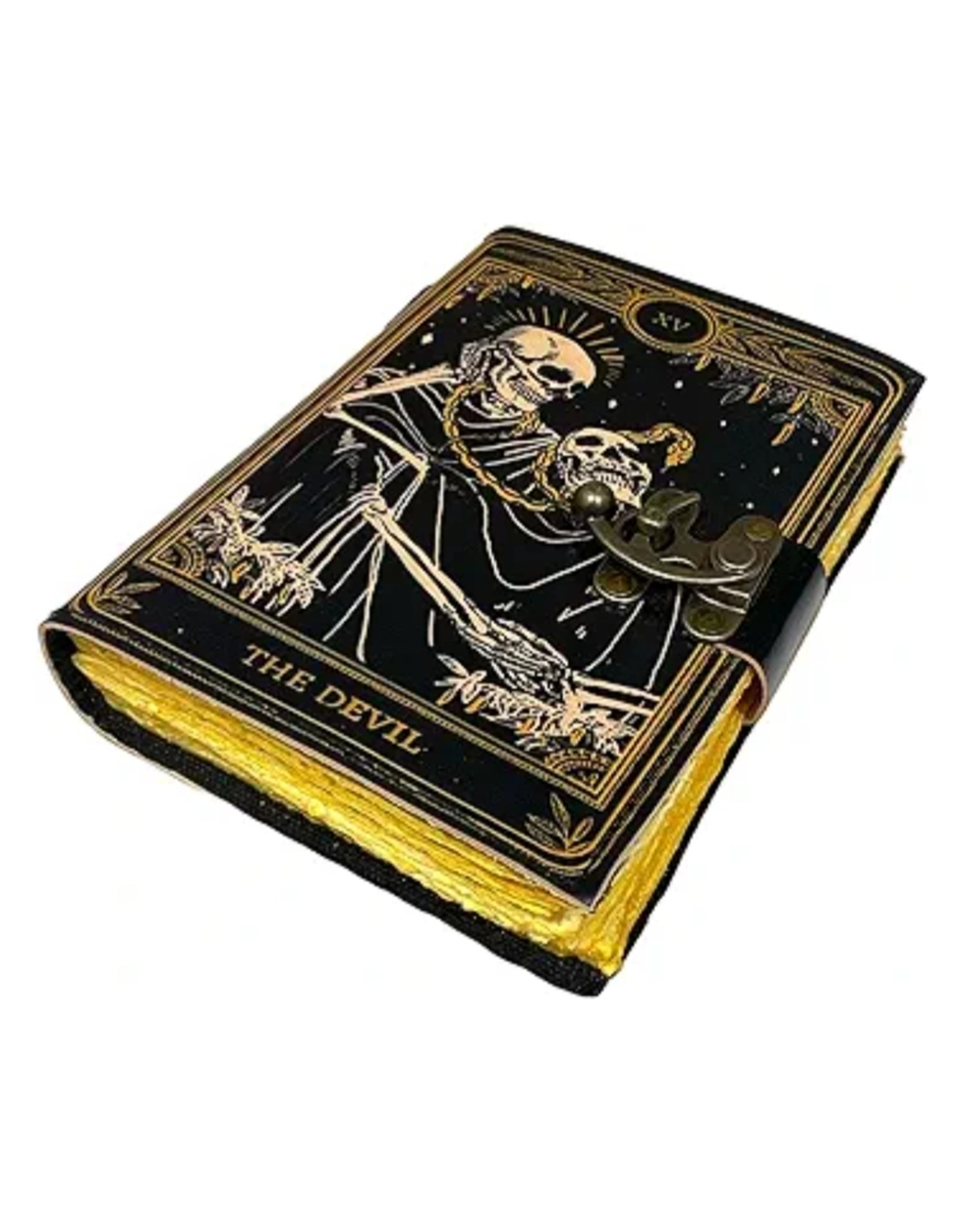 JM Handicrafts Miscellaneous - Grimoire Leren Notitieboek The Devil 18x13cm