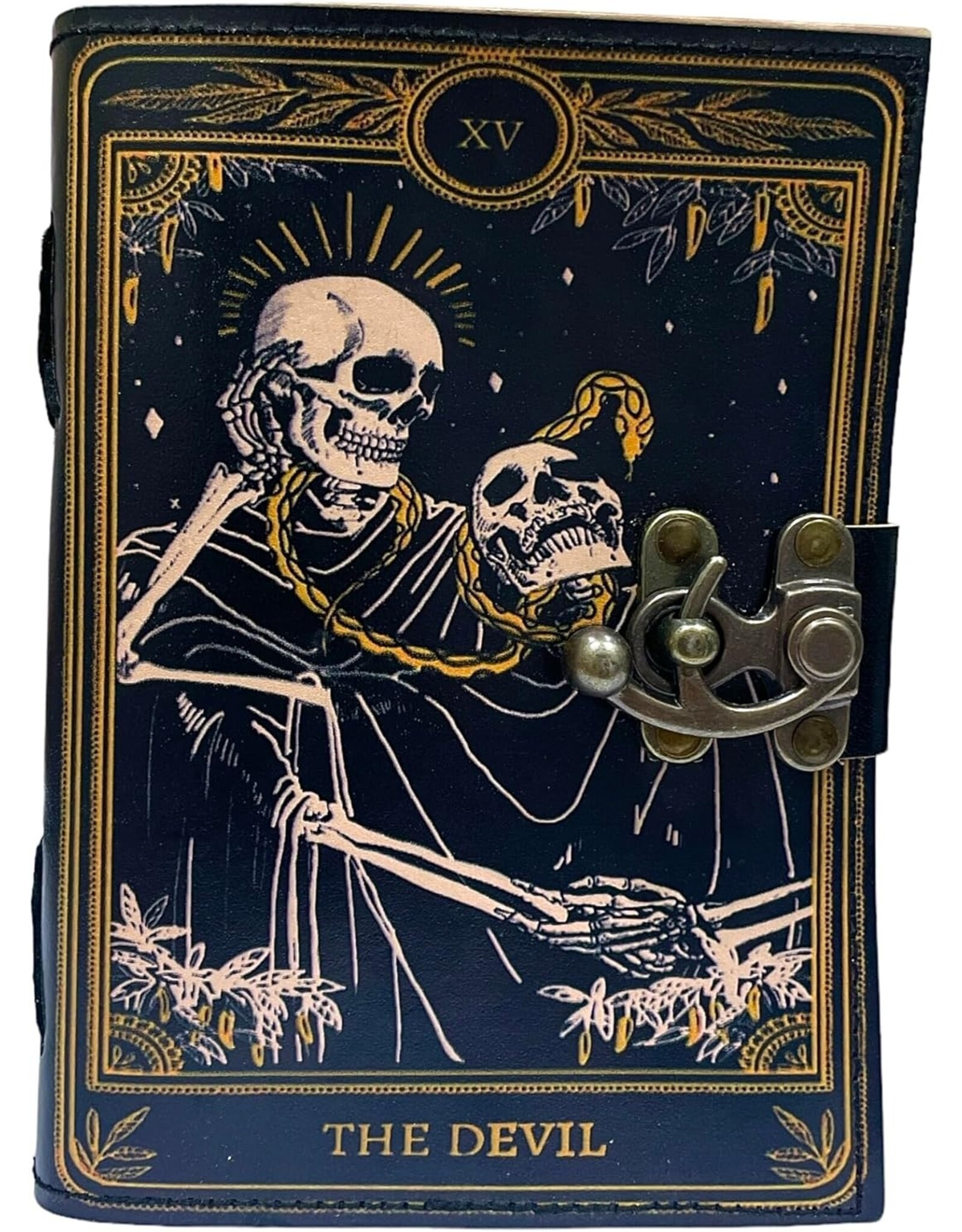 JM Handicrafts Miscellaneous - Grimoire Leren Notitieboek The Devil 18x13cm