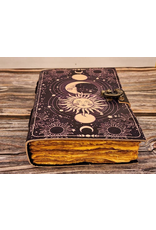 JM Handicrafts Miscellaneous - Celestial Zon & Maan Leren Vintage Notitieboek