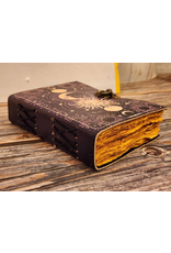 JM Handicrafts Miscellaneous - Celestial Zon & Maan Leren Vintage Notitieboek