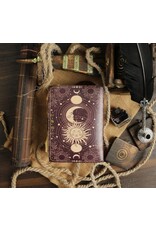 JM Handicrafts Miscellaneous - Celestial Zon & Maan Leren Vintage Notitieboek