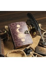 JM Handicrafts Miscellaneous - Celestial Zon & Maan Leren Vintage Notitieboek