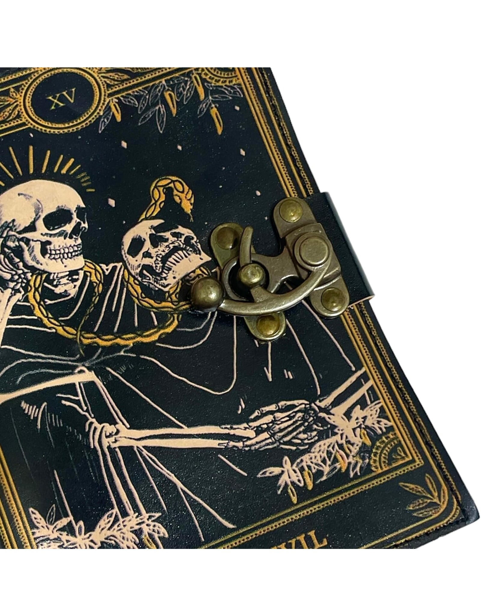 JM Handicrafts Miscellaneous - Grimoire Leren Notitieboek The Devil 18x13cm