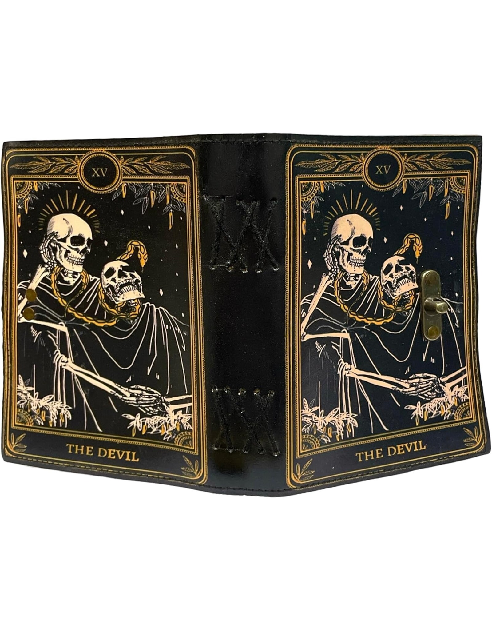 JM Handicrafts Miscellaneous - Grimoire Leren Notitieboek The Devil 18x13cm