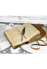 BB Miscellaneous - Groen Leren Dagboek Bloemenrelief en Sleutel Handgemaakt Vintage