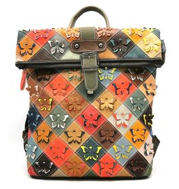 TJ Rolltop Backpack - Shoulder bag Patchwork Butterflies