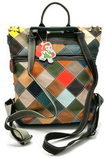 TJ Leather backpacks Leather shoppers - Rolltop Backpack - Shoulder bag Patchwork Butterflies