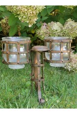 Boutique Trukado Giftware & Lifestyle - Medieval Iron Windlight with Glass Light Holders