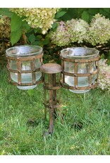 Boutique Trukado Giftware & Lifestyle - Medieval Iron Windlight with Glass Light Holders