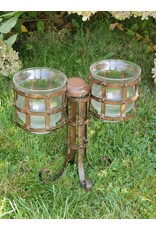 Boutique Trukado Giftware & Lifestyle - Medieval Iron Windlight with Glass Light Holders