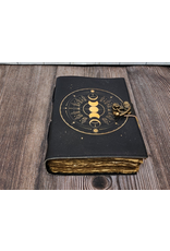 JM Handicrafts Miscellaneous - Grimoire Leather Notebook Moon Phases 18x13cm