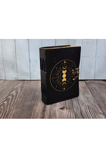 JM Handicrafts Miscellaneous - Grimoire Leren Notitieboek Drievoudige Maan 18x13cm