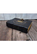 JM Handicrafts Miscellaneous - Grimoire Leather Notebook Moon Phases 18x13cm