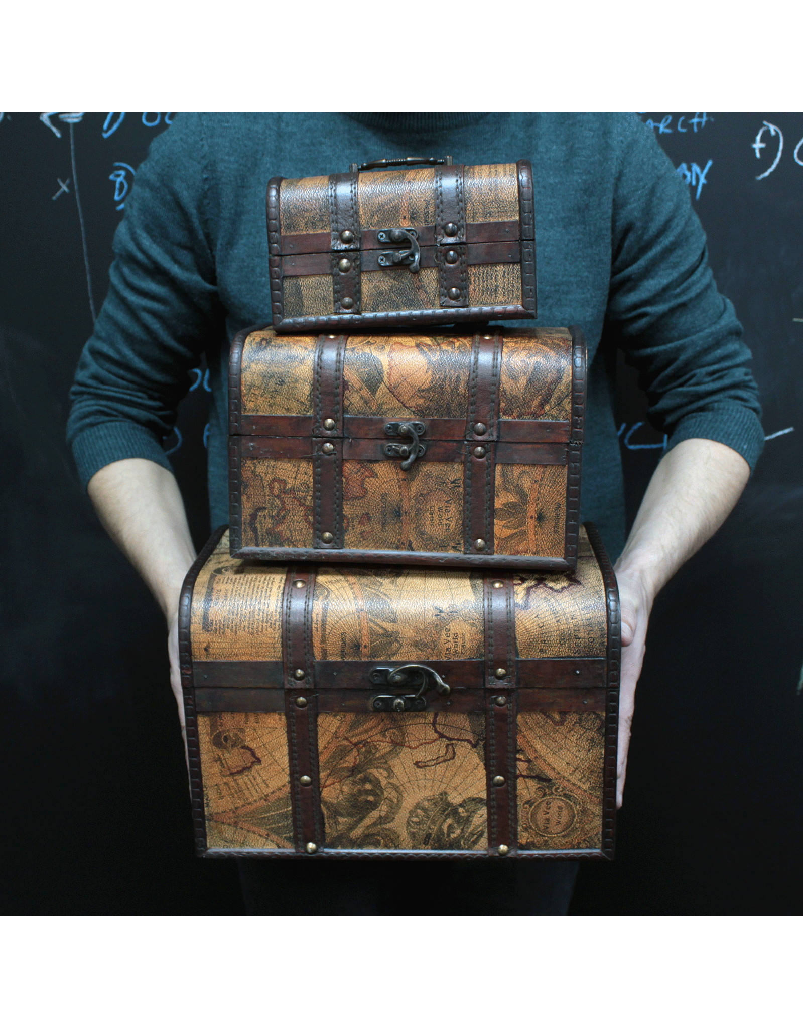 AWG Miscellaneous - Schatkist Wereldkaart Set van 3