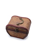 AWG Miscellaneous - Wooden Colonial Chest Apel shape with Flower pattern
