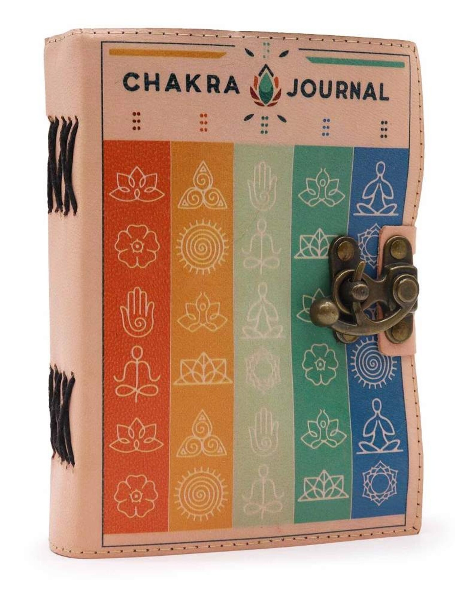 AWG Miscellaneous - Leather Journal 'Seven Chakra Colors' 18x13cm