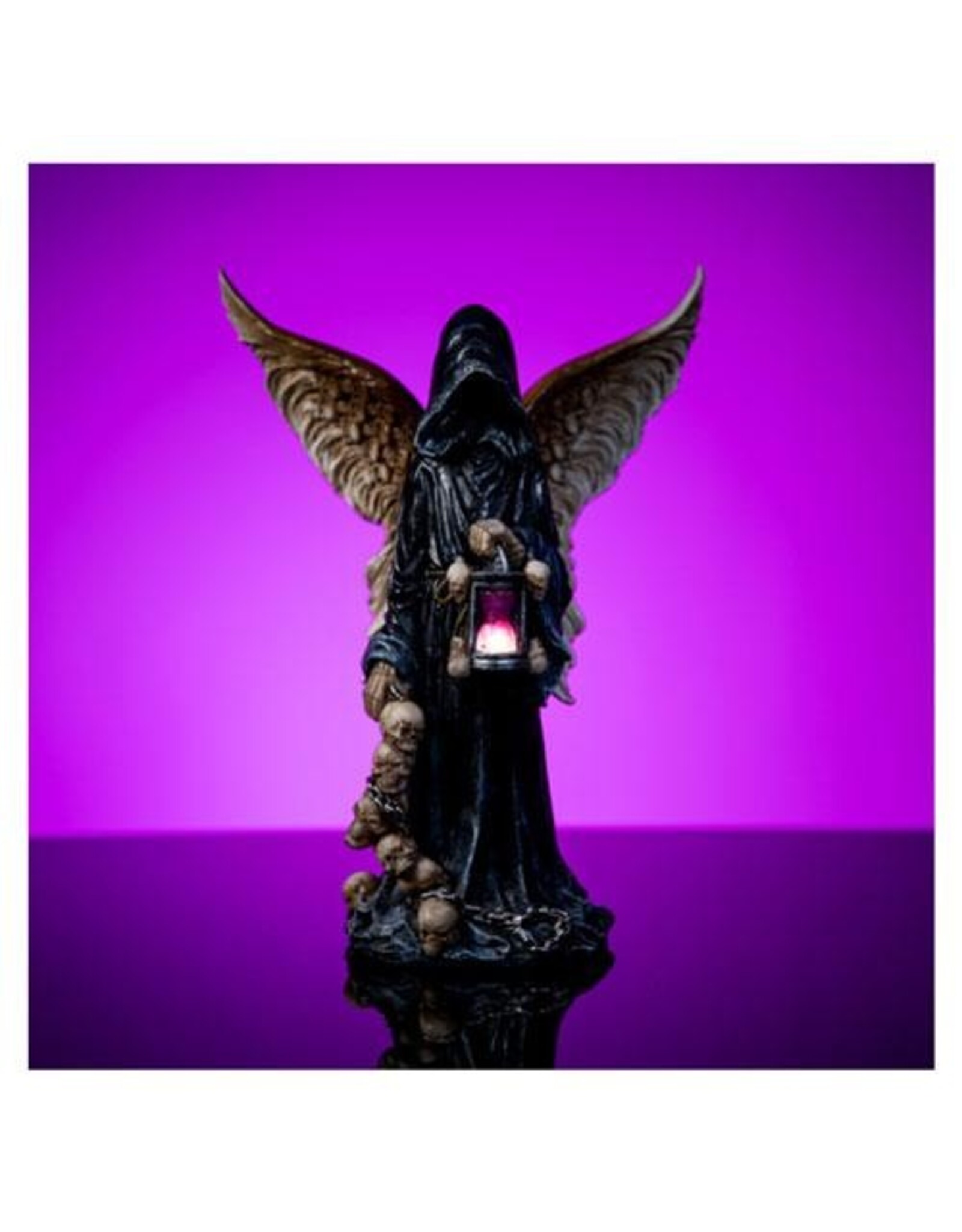 VG Giftware & Lifestyle - Grim Reaper with Skull Wings and Lamp - LED