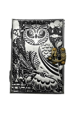 JM Handicrafts Miscellaneous - Leren Dagboek met Relief Uil