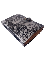 JM Handicrafts Miscellaneous - Leren Dagboek met Relief Uil