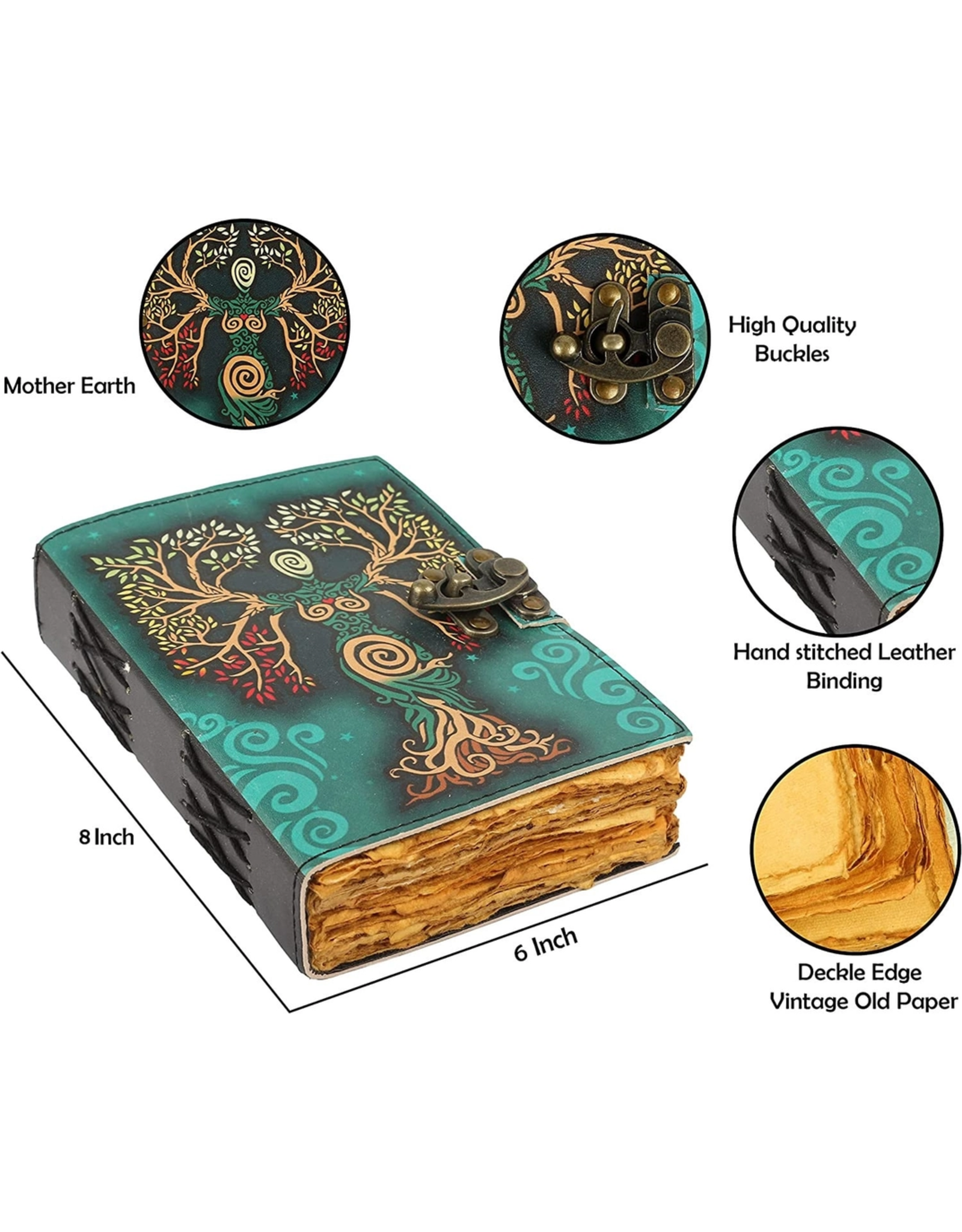 JM Handicrafts Miscellaneous - Tree of Life Mother Earth Leather Journal