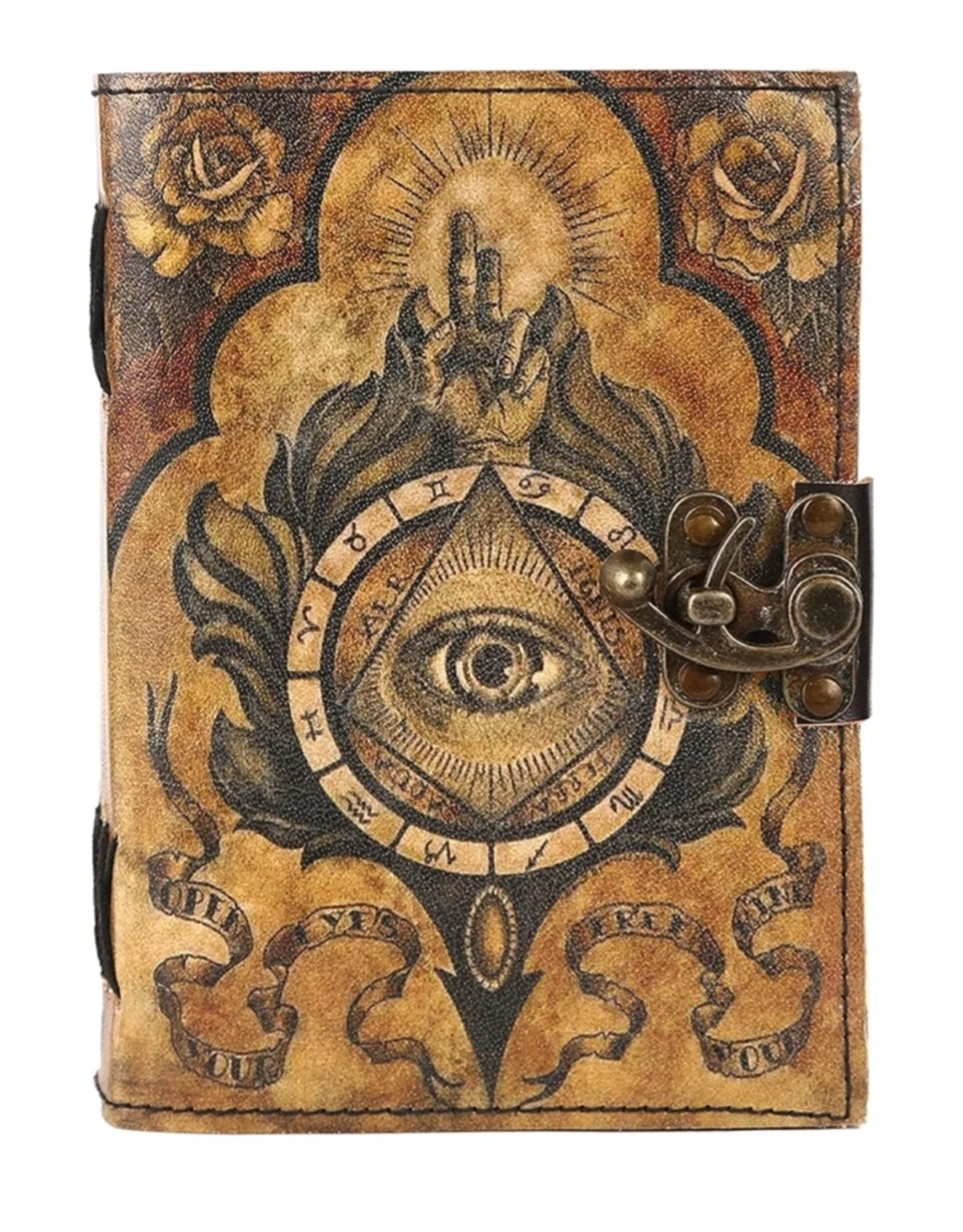 JM Handicrafts Miscellaneous - Derde Oog Leren Dagboek  18x13cm