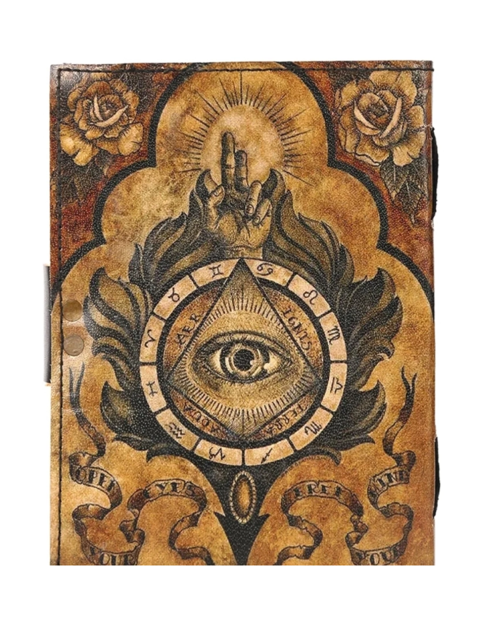 JM Handicrafts Miscellaneous - Derde Oog Leren Dagboek  18x13cm