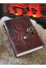 JM Handicrafts Miscellaneous - Dragons Leather Journal with Lock (noteboek)