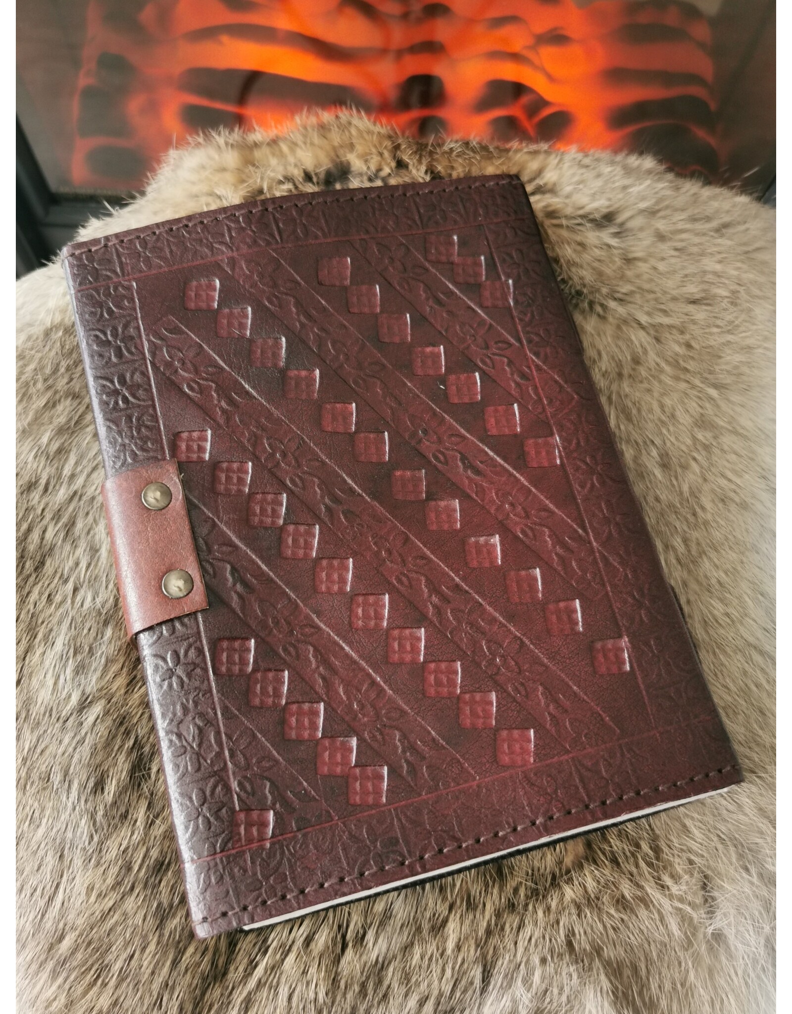 JM Handicrafts Miscellaneous - Dragons Leather Journal with Lock (noteboek)
