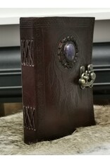 JM Handicrafts Miscellaneous - Dromenvanger Leren Dagboek met Relief en Steen Handgemaakt