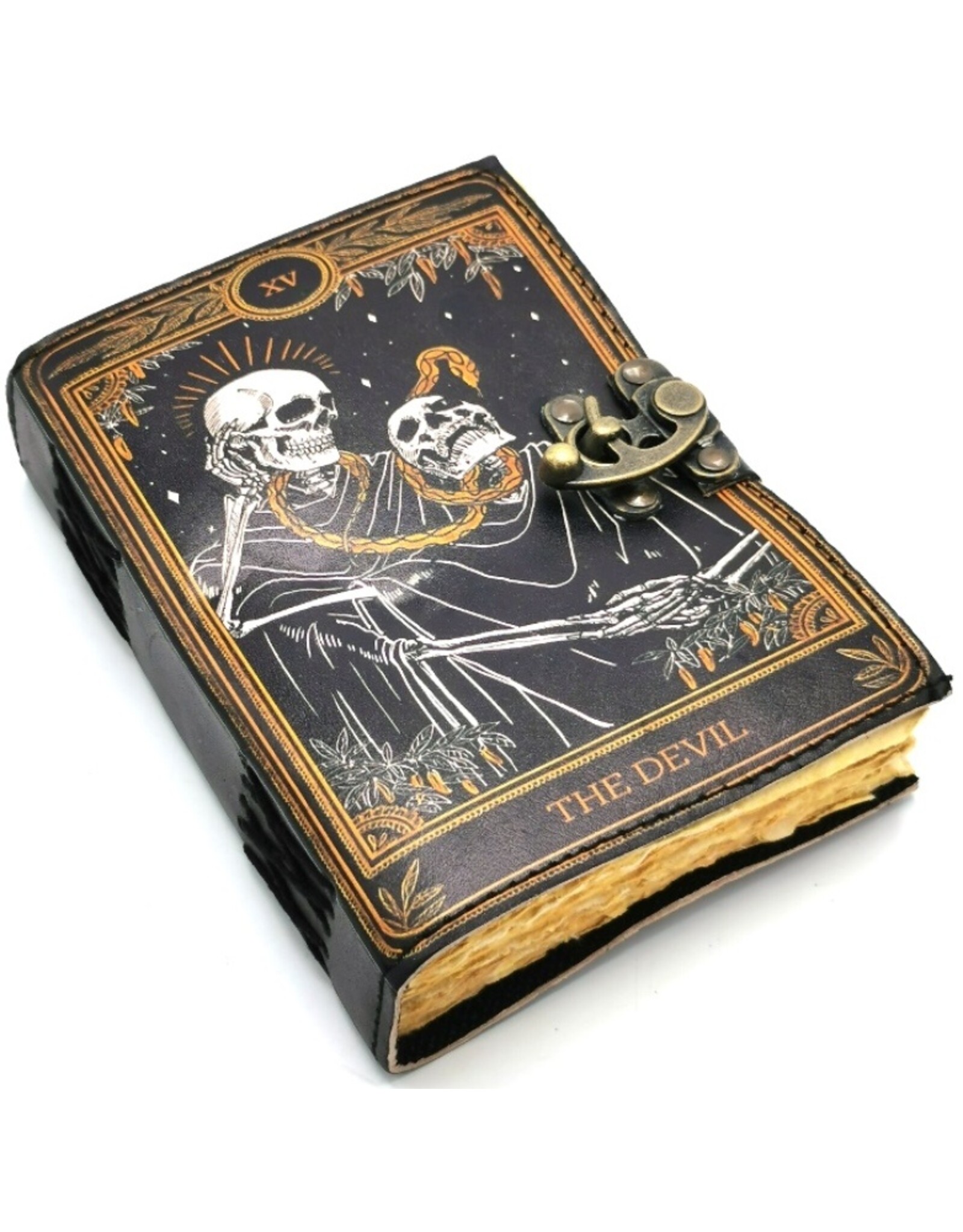 JM Handicrafts Miscellaneous - Grimoire Leren Notitieboek The Devil 18x13cm