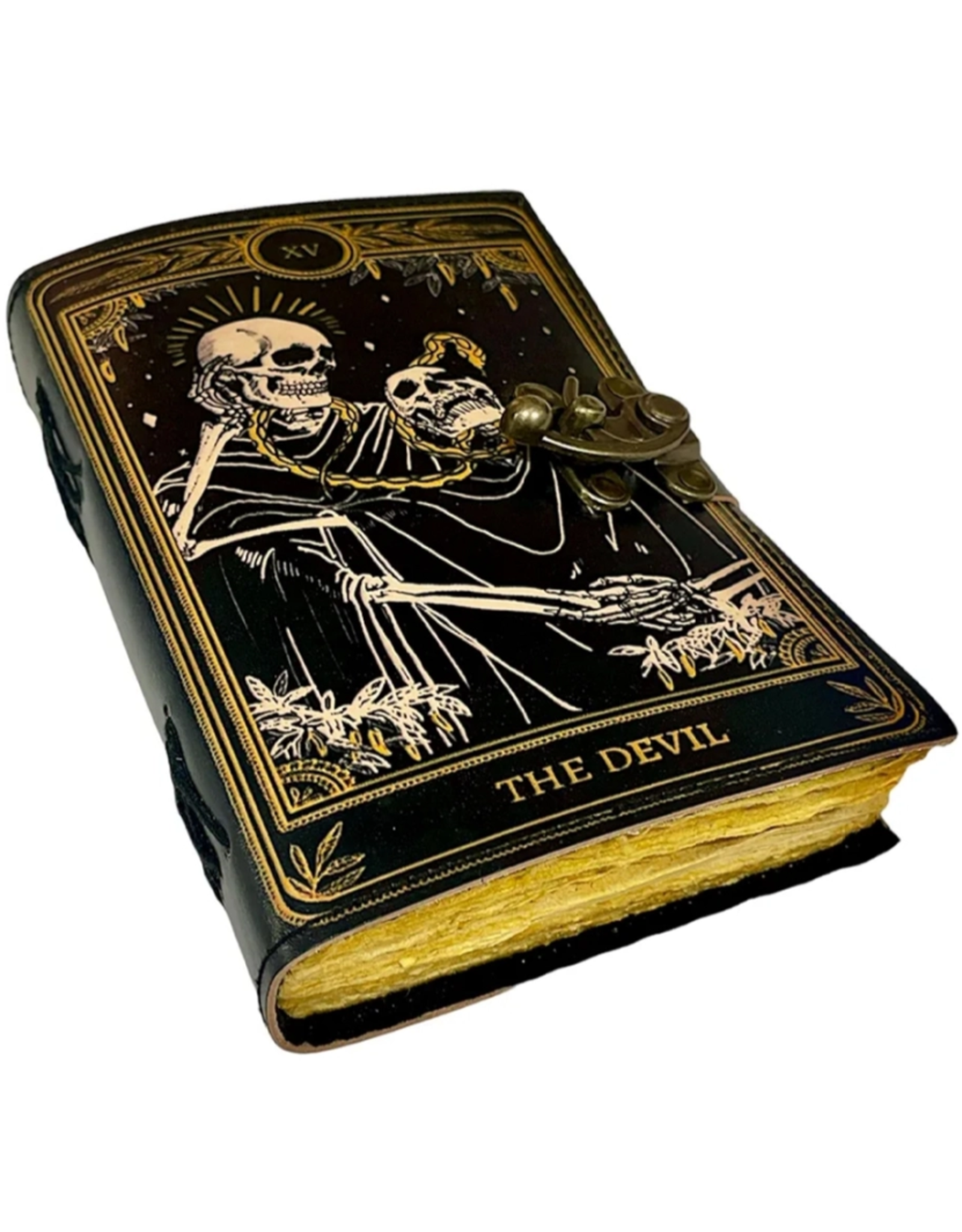 JM Handicrafts Miscellaneous - Grimoire Leren Notitieboek The Devil 18x13cm
