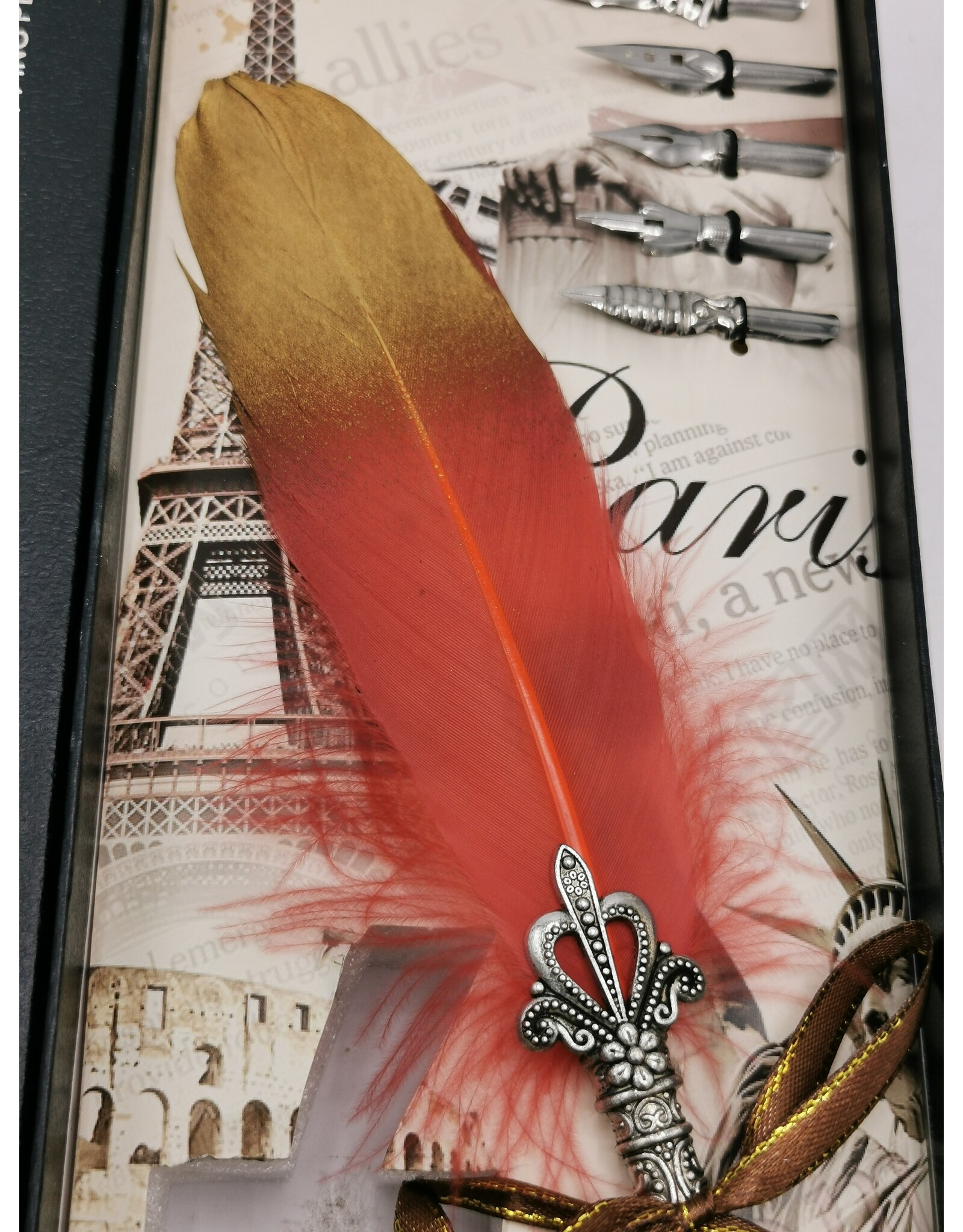 JM Handicrafts Miscellaneous -  Calligraphy set with Feather pen, pen holder, ink and nibs