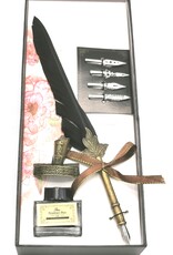 JM Handicrafts Miscellaneous -  Calligraphy set with Feather pen black