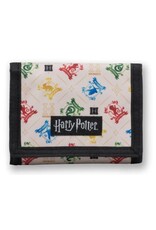 Harry Potter Merchandise - Harry Potter Hogwarts House Crest Nylon Trifold Wallet