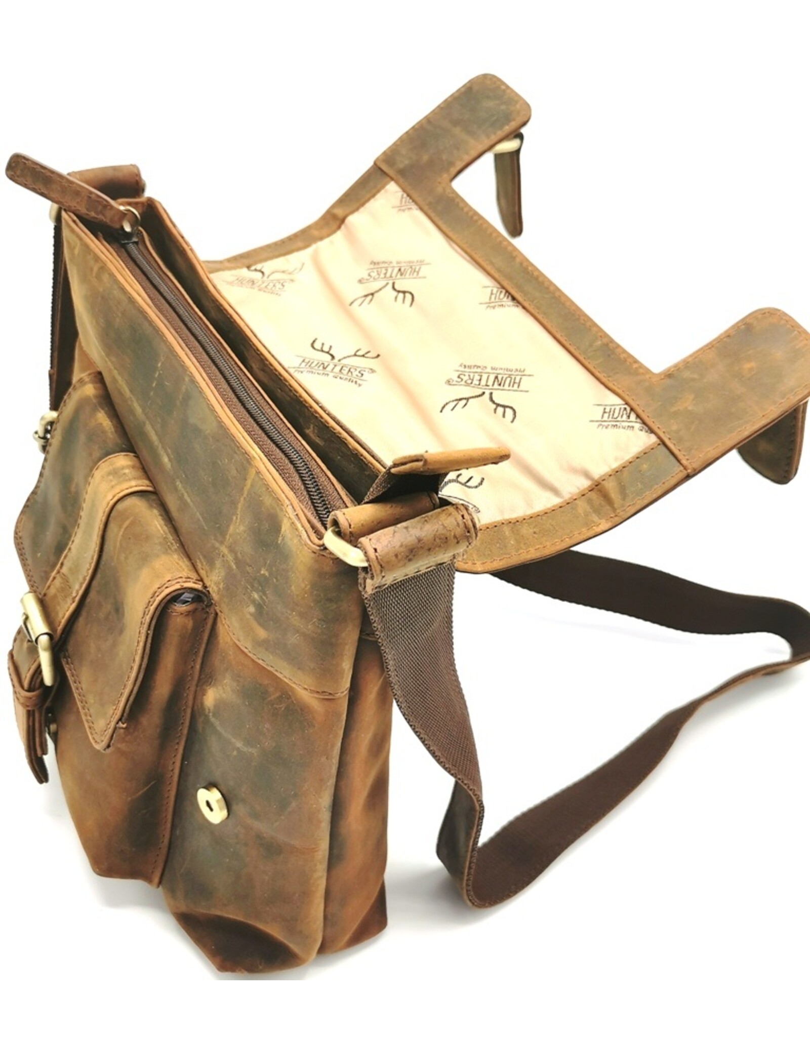 Hunters Leather bags - Hunters Crossbody bag with 'M' cover Vintage