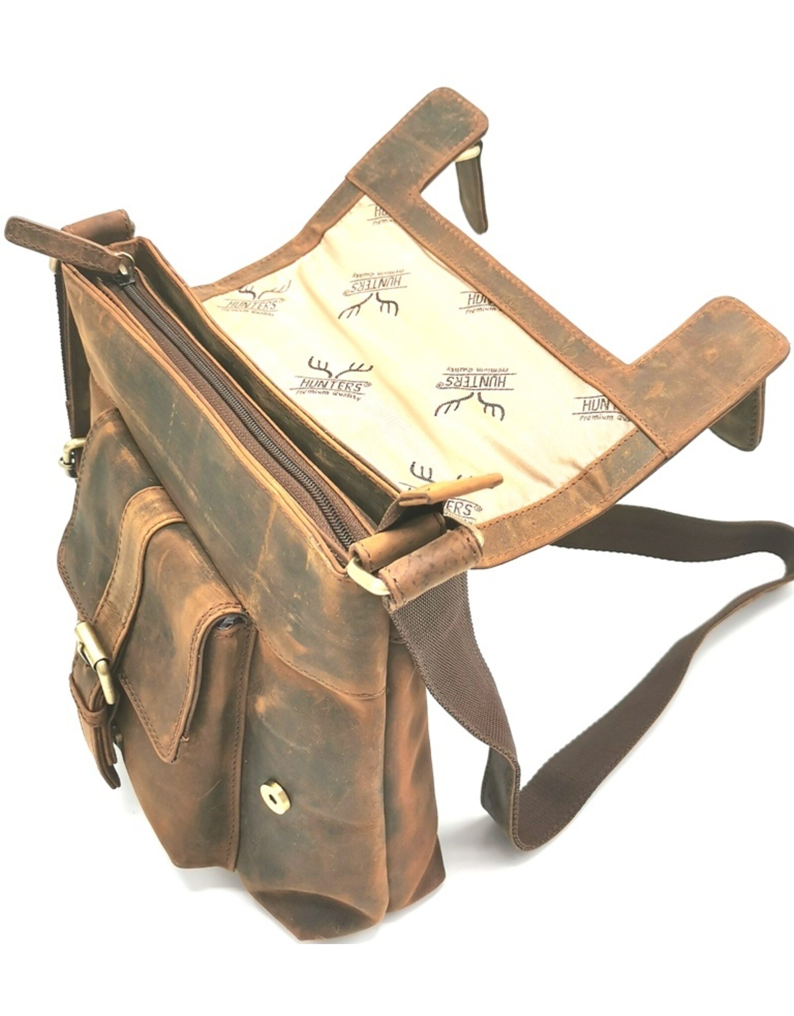 Hunters Leather bags - Hunters Crossbody bag with 'M' cover Vintage