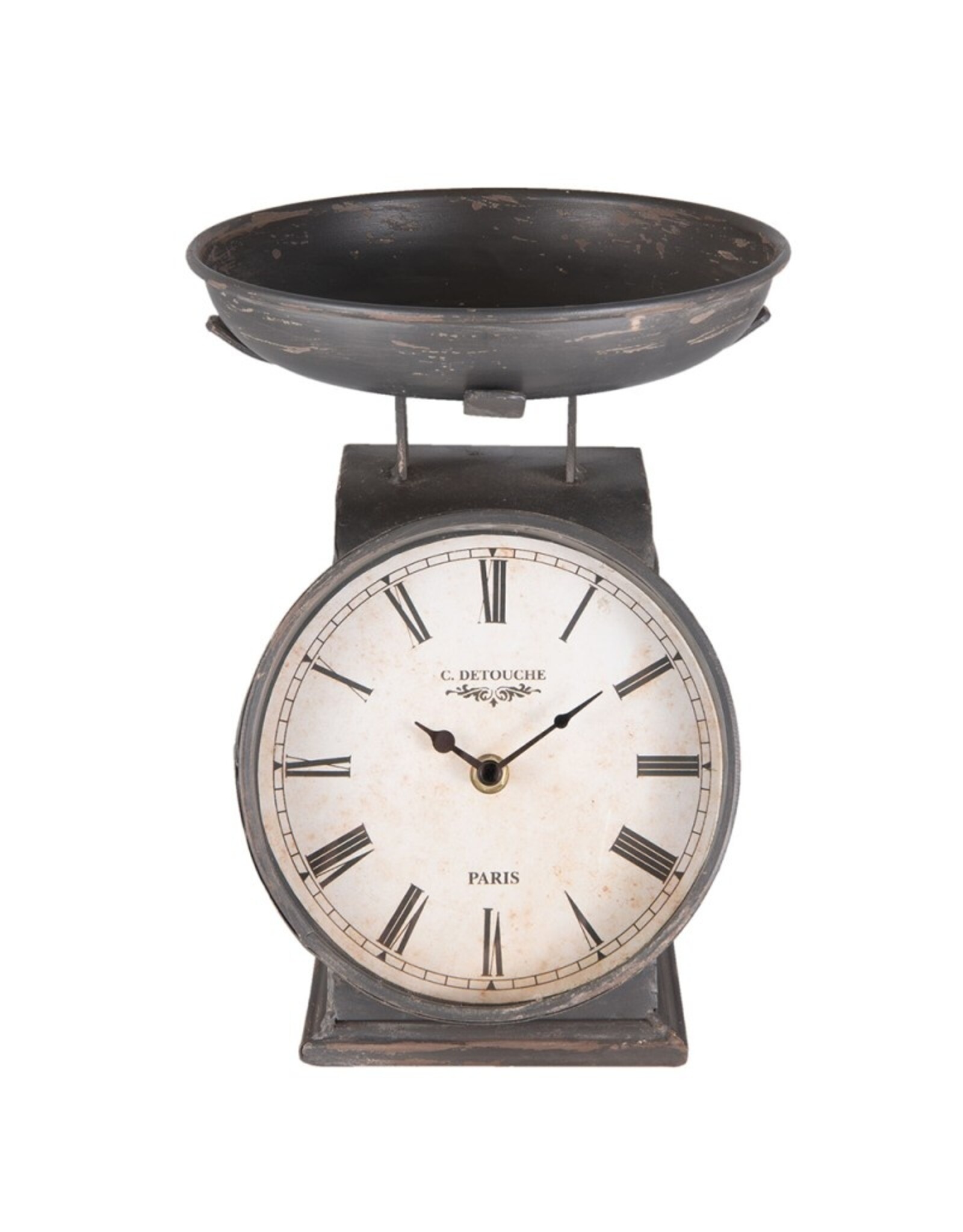 Trukado Miscellaneous - Table Clock Vintage Scales Dark Iron