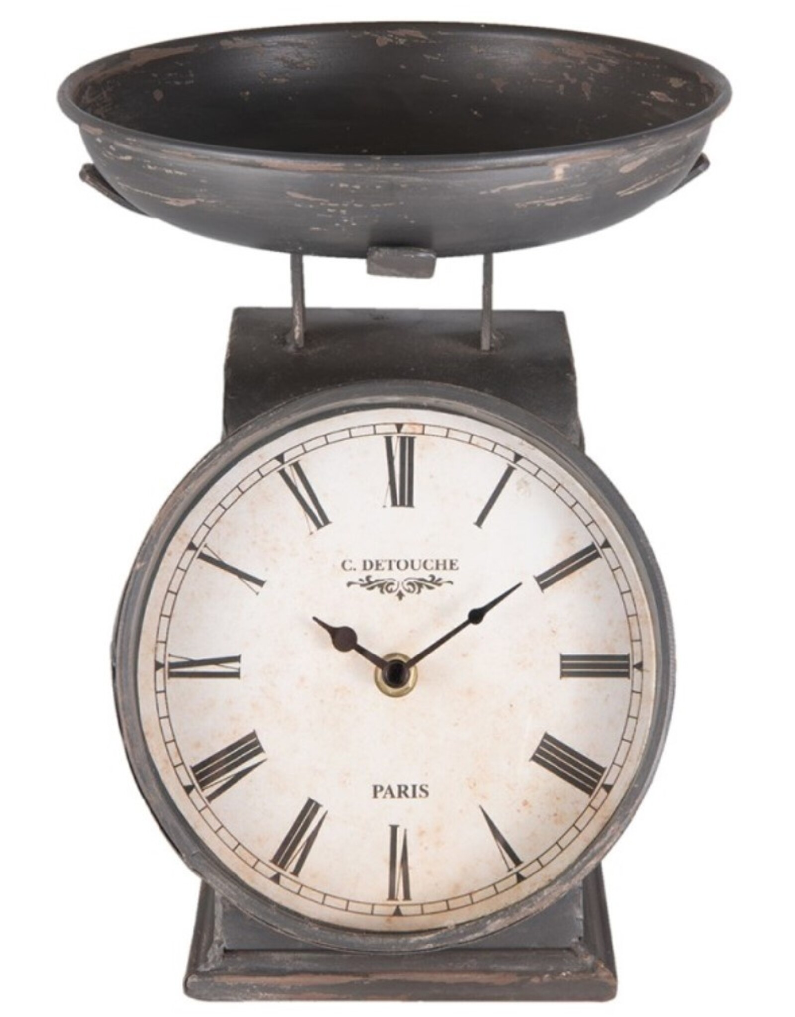 Trukado Miscellaneous - Table Clock Vintage Scales Dark Iron