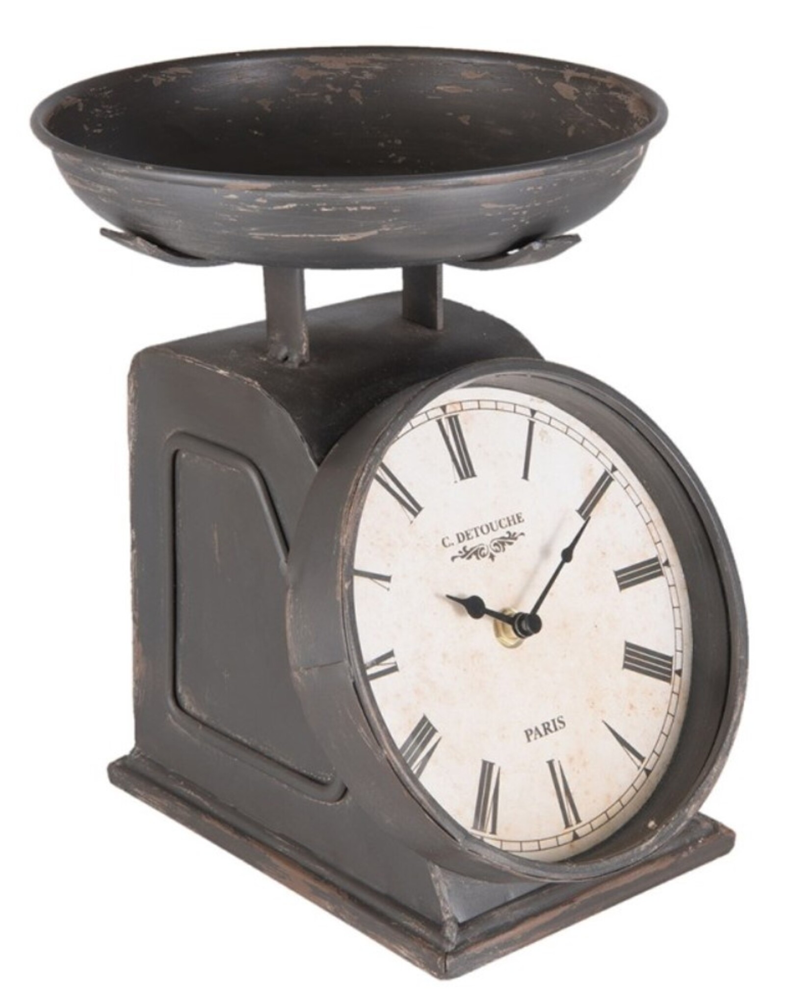 Trukado Miscellaneous - Table Clock Vintage Scales Dark Iron